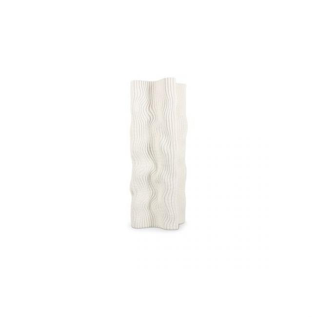 Vase 18x18xH42,5cm fluid white Vea
