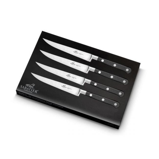 Coffret 4 couteaux &agrave; steak licorne lame lisse