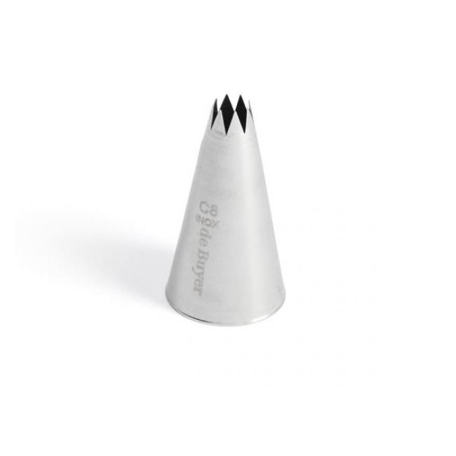 Douille inox cannel&eacute;e C8