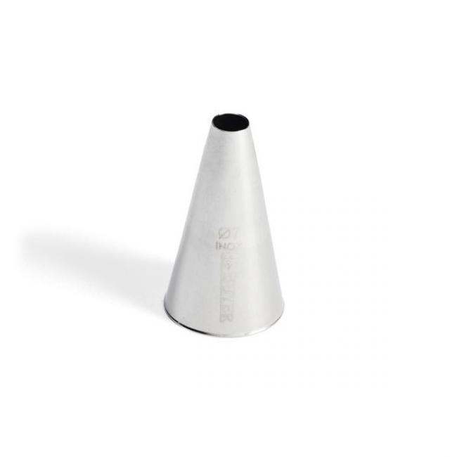 Douille inox unie 7 mm