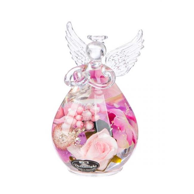 Dreamlight, figure, ange petit, "Pink Love", verre, rose, unit&eacute; 6