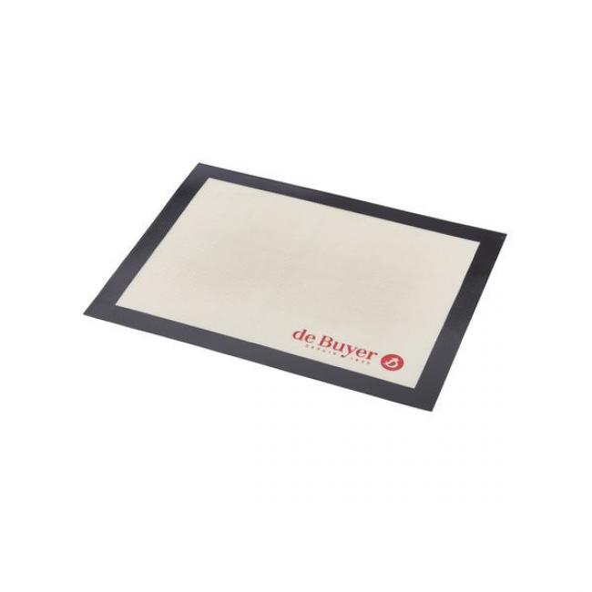 Tapis de cuisson en fibre de verre silicon&eacute;e 40x30cm