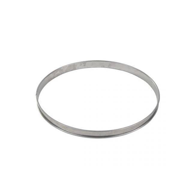 Cercle &agrave; tarte inox D.24 cm H. 2 cm