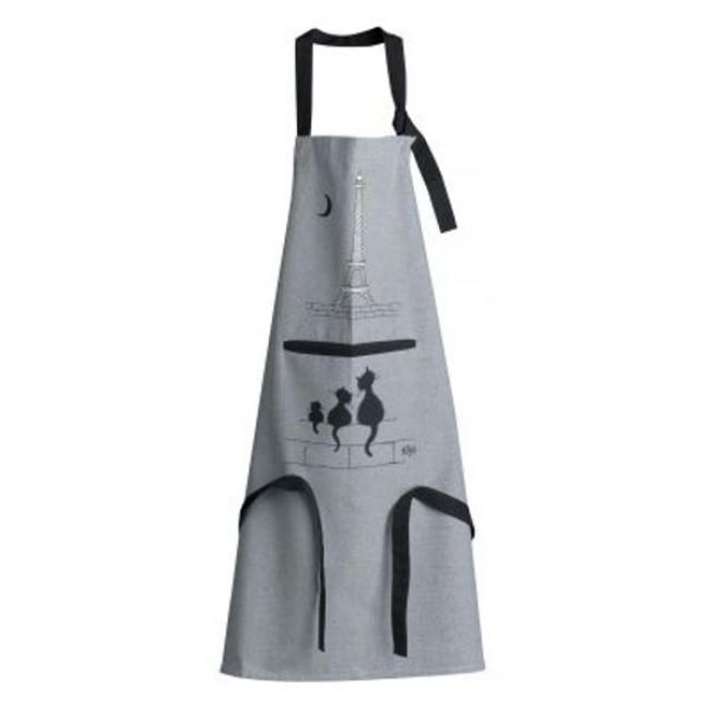 TABLIER DE CUISINE DUBOUT CHATS EIFFEL GRIS