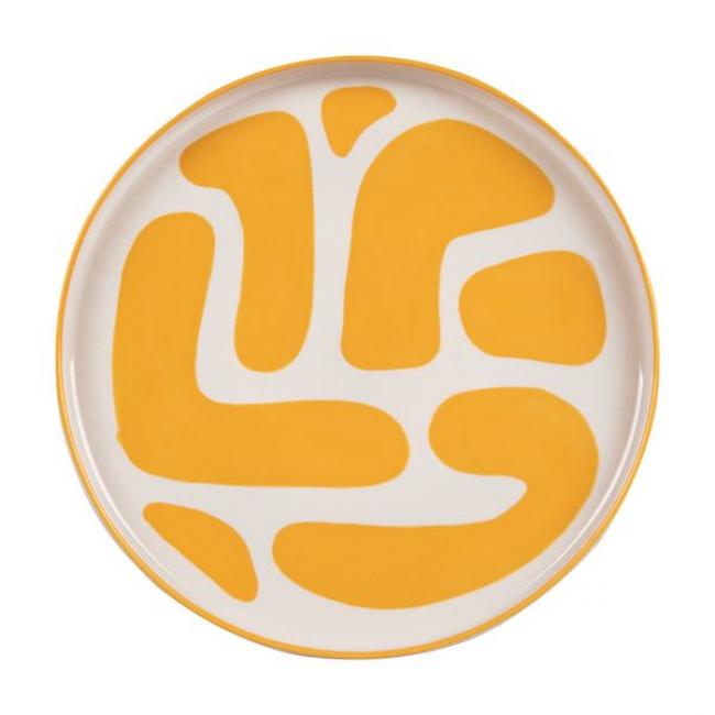 PLAT ROND 28 CM LULLI JAUNE