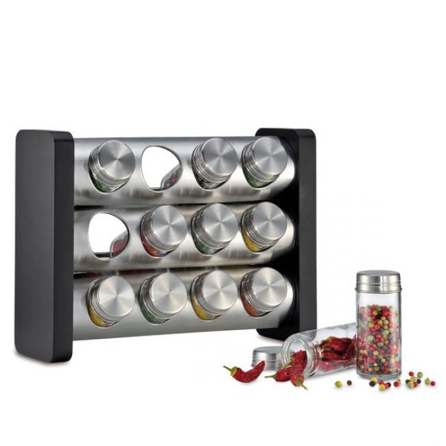 Etagère 12 épices noir