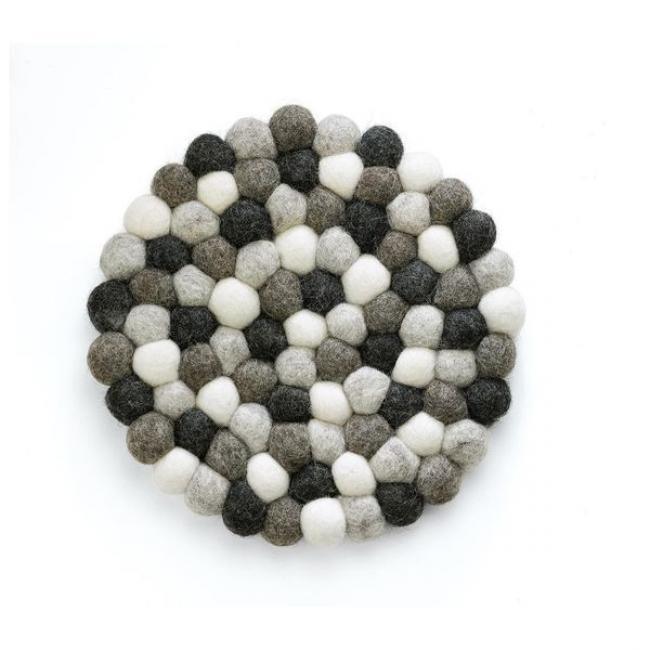 Dessous de plat Lana rond gris