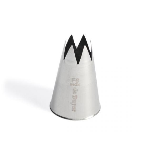 Douille Inox cannel&eacute;e F6