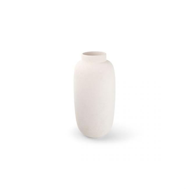Vase Bullet blanc 23,5 x H.49,5 cm