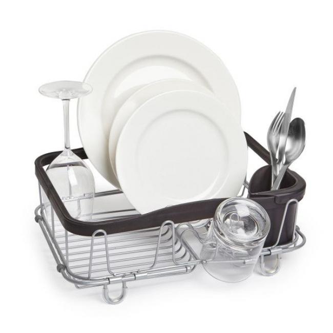 Egouttoir &agrave; vaisselle extensible inox