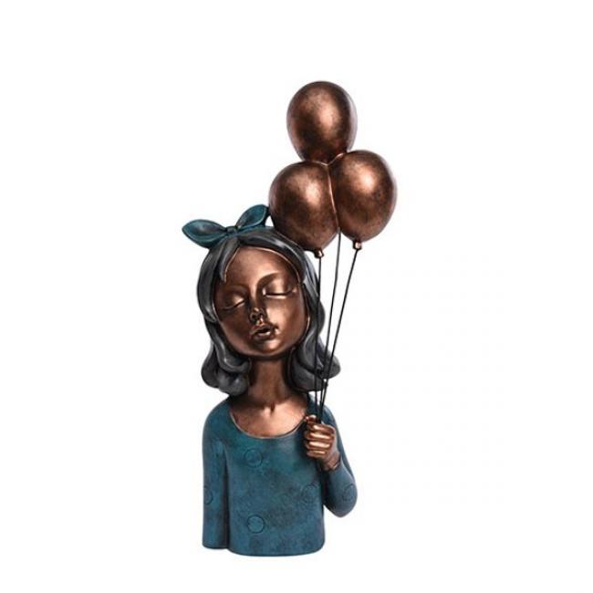 Sculpture buste Fille H65cm