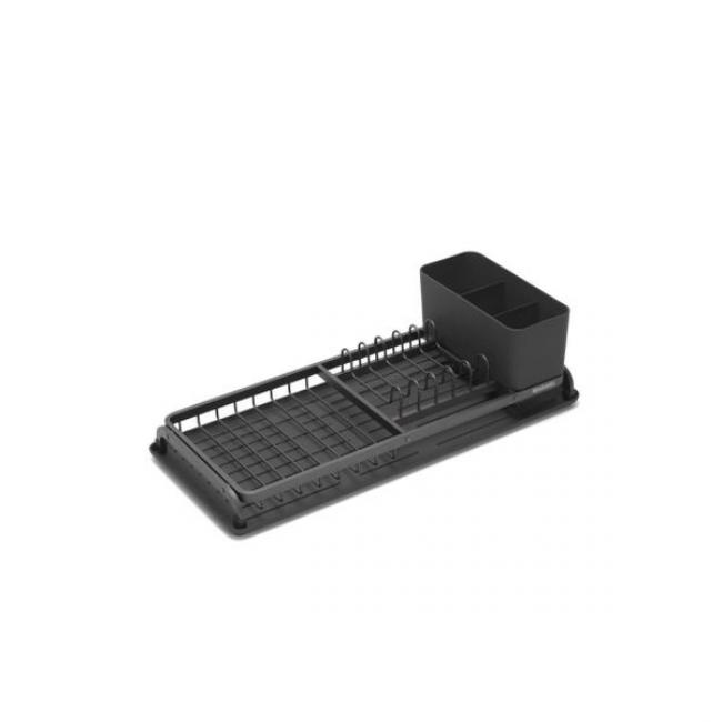 Egouttoir &agrave; vaisselle compact gris fonc&eacute;