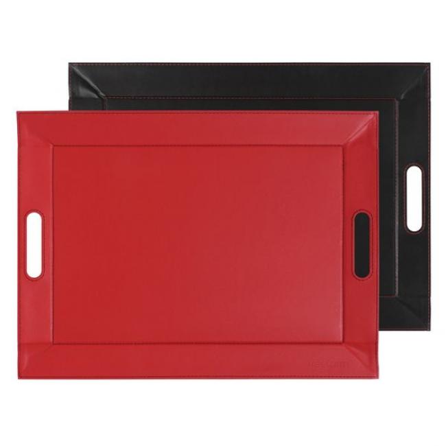 Plateau réversible rouge/noir 55 x 41 cm
