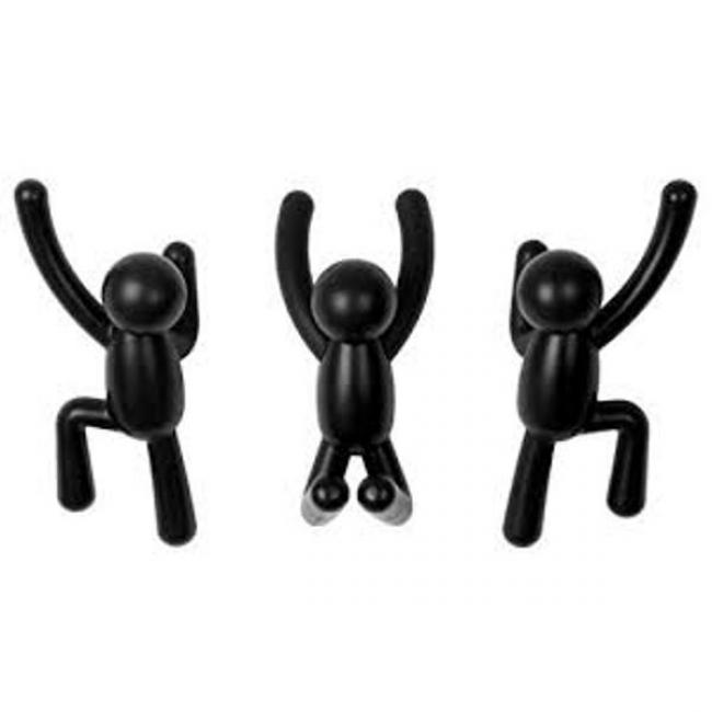 Lot de 3 pat&egrave;res BUDDY noires