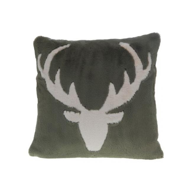Coussin Cerf kaki