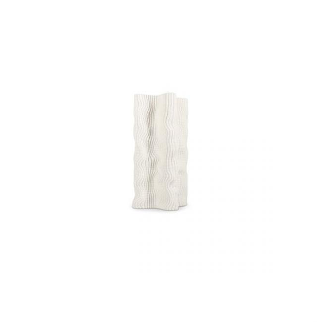 Vase 17,5x17,5xH33cm fluid white Vea
