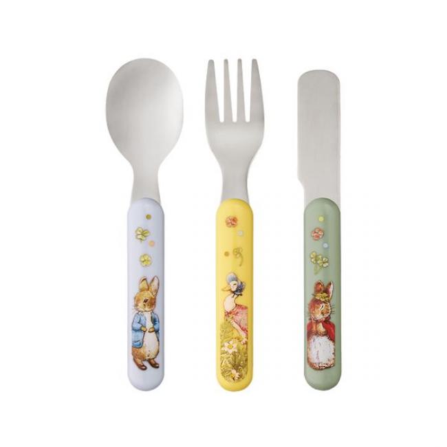 Set de 3 couverts pierre lapin multicolore