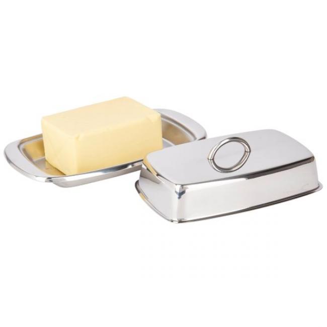 Beurrier inox avec couvercle