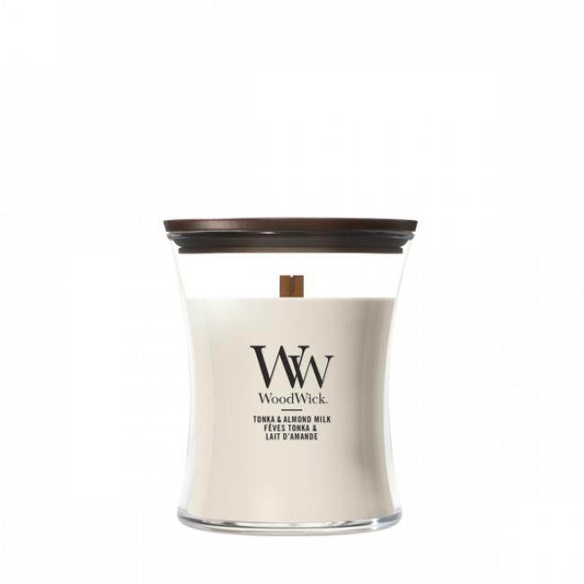 Bougie parfum&eacute;e moyenne jarre f&egrave;ves tonka et lait d'amande