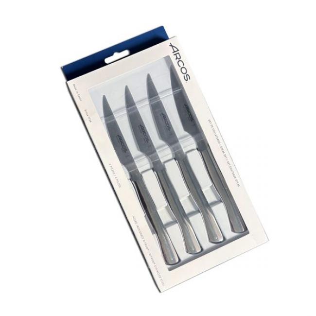 Set de 4 couteaux &agrave; steak lame lisse