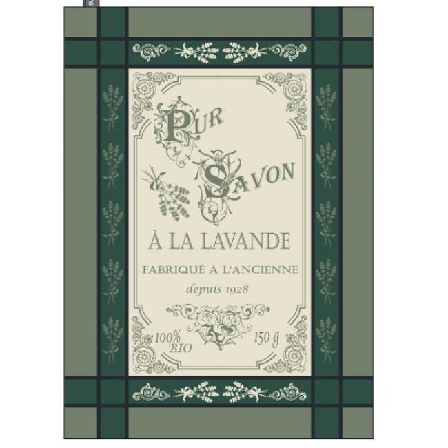 TORCHON LAVANDIERE 50X70 OIL GREEN