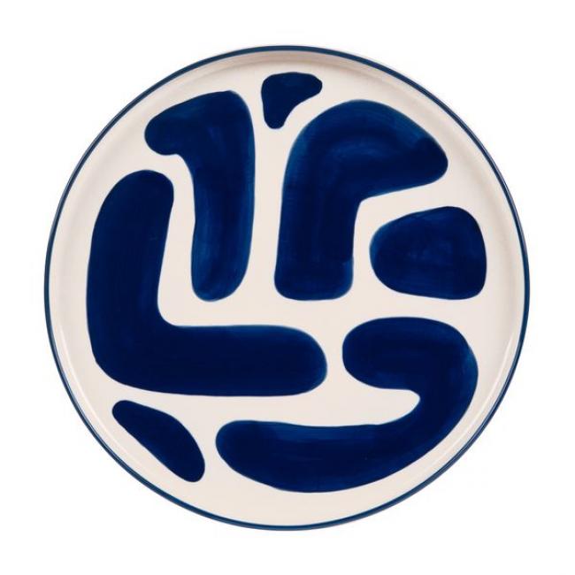 PLAT ROND 28 CM LULLI BLEU