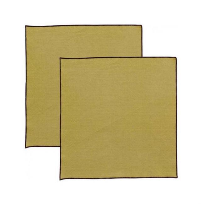 Serviette en coton recyclé Grace 40 x 40 Kaki