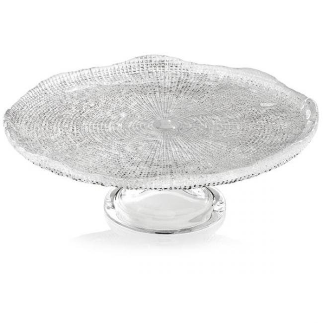 Plat &agrave; tarte sur pied 32cm Diamant