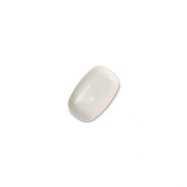 Plat &agrave; servir Vista blanc 24,5 x 16 cm