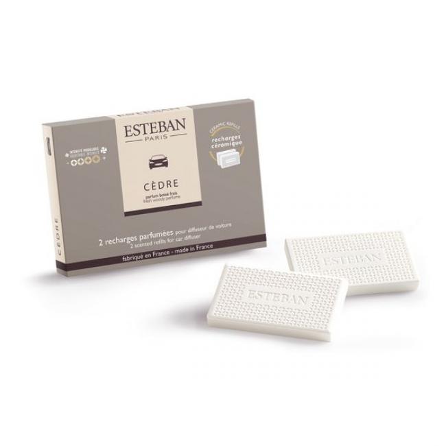 Recharge pour diffuseur de voiture c&egrave;dre (lot de 2)