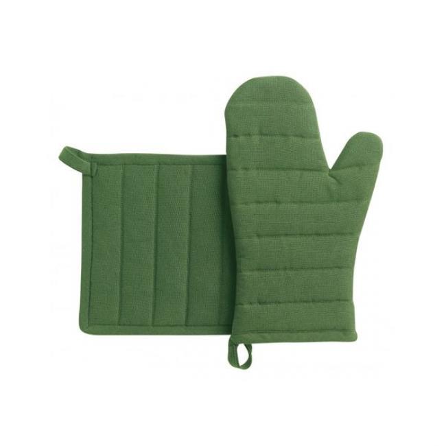 GANT + MANIQUE en coton recyclé JONA vert sapin