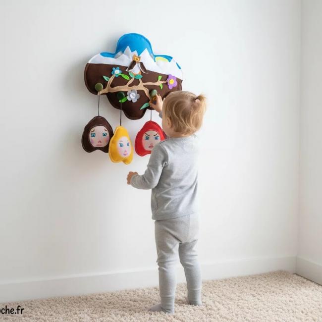 Jeu &Eacute;ducatif: Nuage &Eacute;motions Montessori et 4 visages