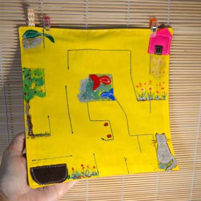 Grand Labyrinthe à bille Chat et ses cartes parcours