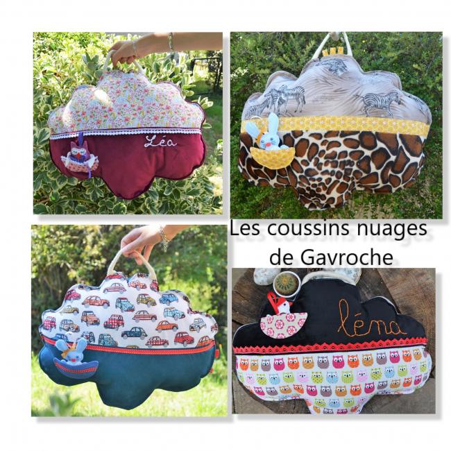 Coussin NUAGE commande personnalis&eacute;e (frais de port offert)
