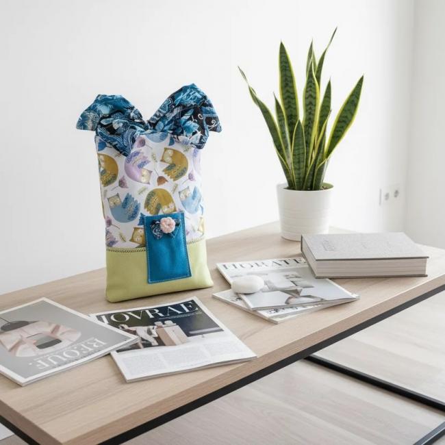 &nbsp;Sac Pochette Livre Grand Format Chouettes hiboux