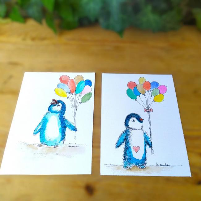 Aquarelle Pingouin