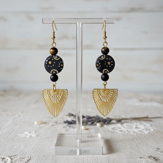Boucles d&rsquo;Oreilles R&eacute;versibles MARRAKECH (frais de port offert)
