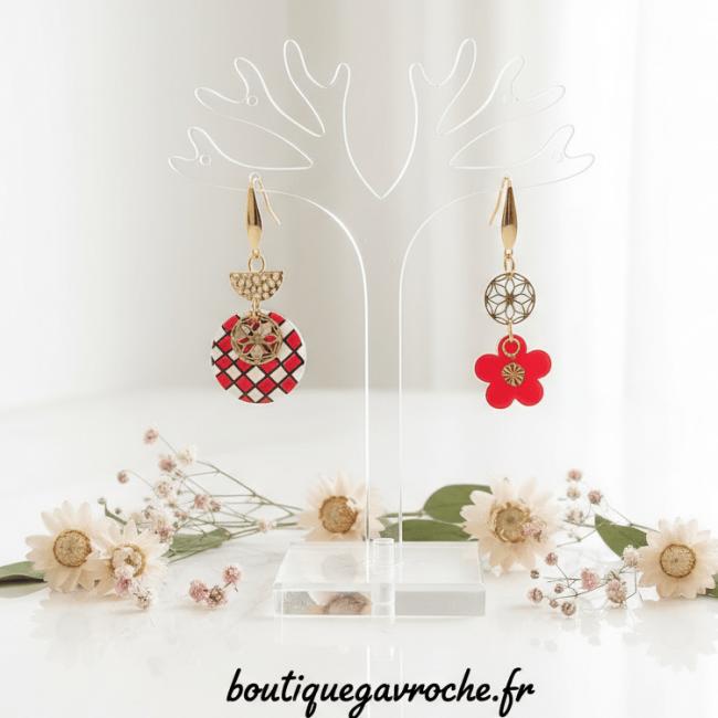 Boucles d&rsquo;Oreilles Asym&eacute;triques SARAGOSSE