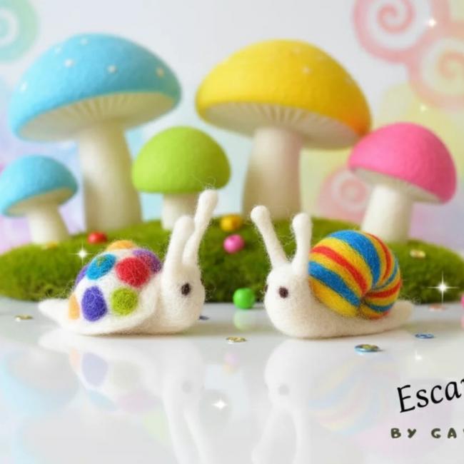 Les 2 petits escargots porte bonheur