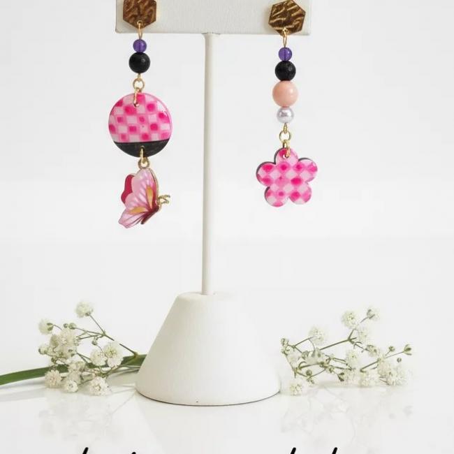 Boucles d&rsquo;Oreilles Asym&eacute;triques MINORQUE
