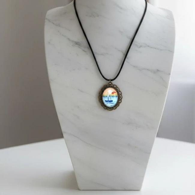Collier Coucher de soleil marin