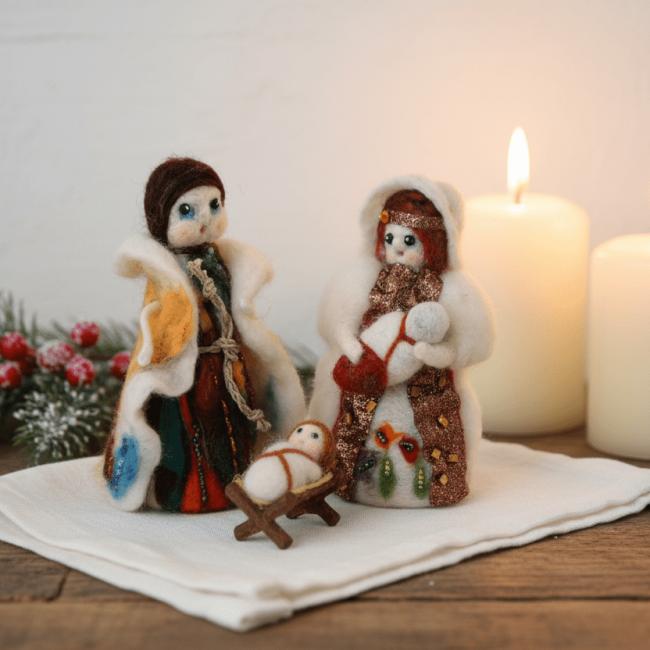 Santons Marie, J&eacute;sus et Joseph (frais de port offert)