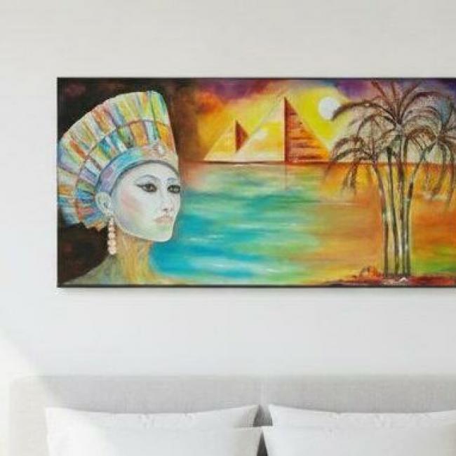 Grande Huile sur Toile coton- &Eacute;gypte Pop -1 metre / 50 cm