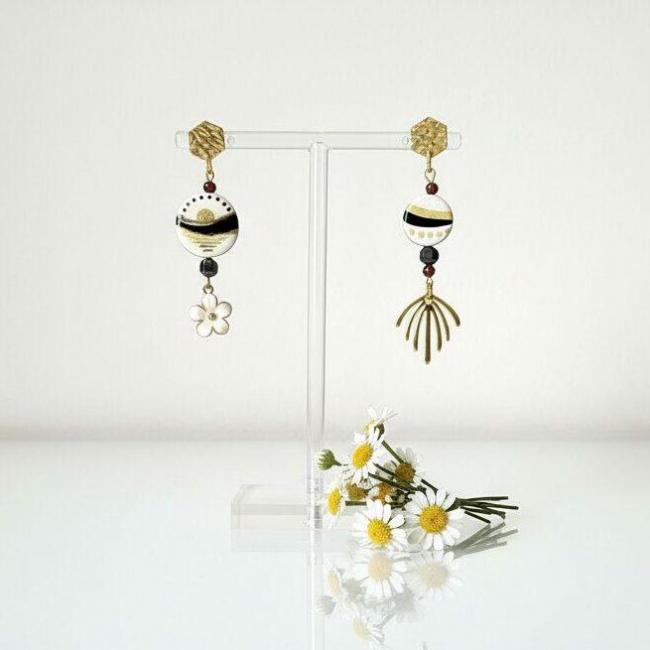 Boucles d&rsquo;oreilles r&eacute;versibles Hourtin P.