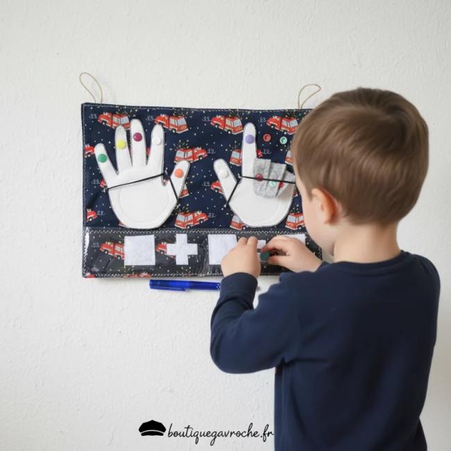 Jeux &agrave; addition: 2 Mains &agrave; compter Les pompiers