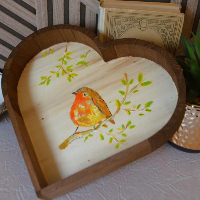 Vide-poche en bois Rouge-Gorge