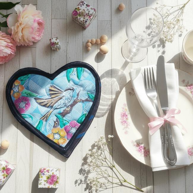 Coeur Moineau – Noces de cretonne – Frais de port et aquarelle offerts