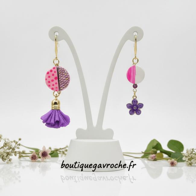Boucles d&rsquo;Oreilles Asym&eacute;triques ST TROPEZ