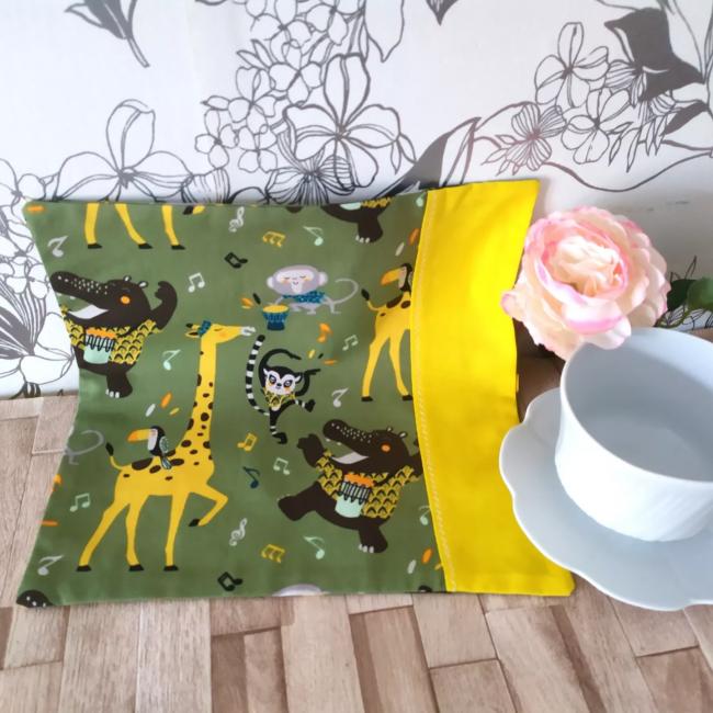 Serviette bicolore reversible Carnaval des Animaux