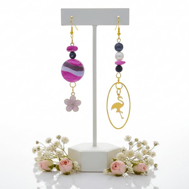 Boucles Oreilles Asym&eacute;triques MIAMI
